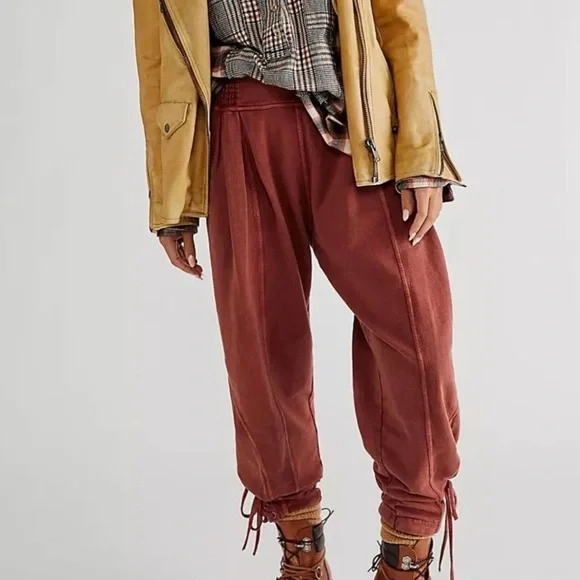 Free People Rust Brown Billie Pant - Picture 2 of 7